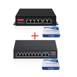 4+8 Port 54v mega poe switch combo